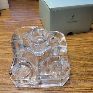 Partylite Clear Glass Multi-Tea Light Holder